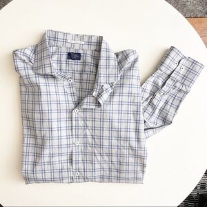 Good Man Brand Men’s Lightweight Cotton Check Button Down Shirt Size XXL